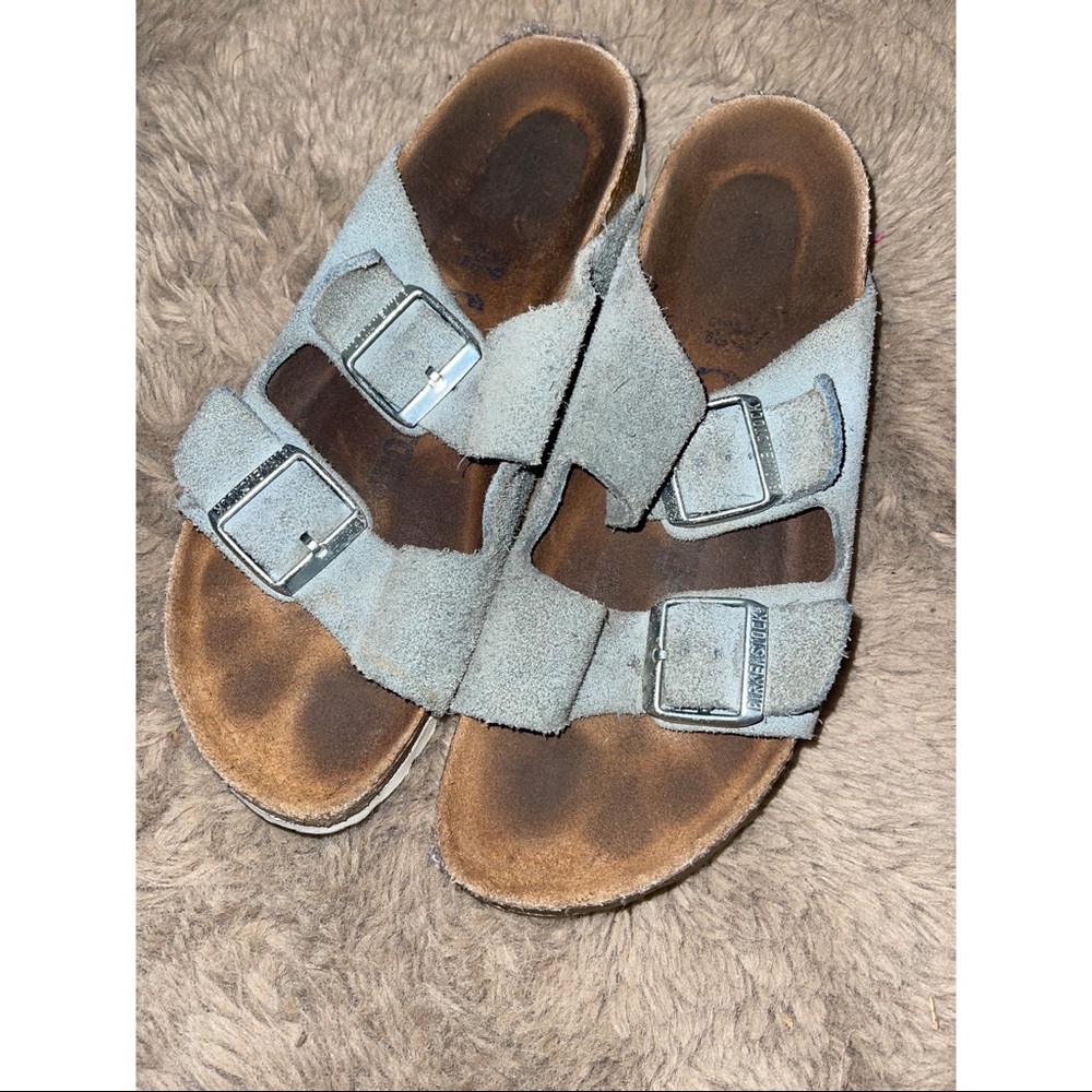 Light Blue Leather Birkenstock’s
